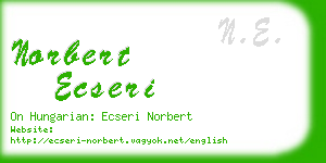 norbert ecseri business card